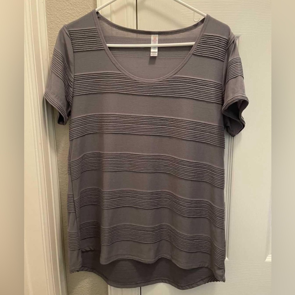 LuLaRoe Women's Short Sleeve Top in Gray